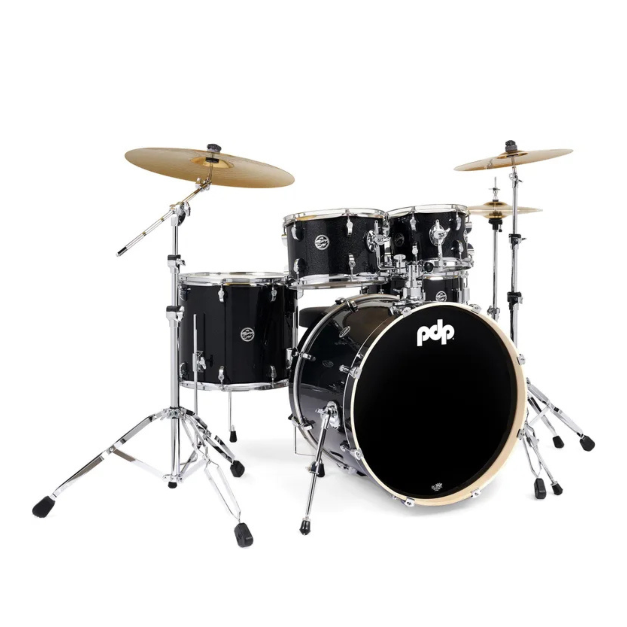 PDP Pack Bateria 5Pcs + Hardware + Platillos / Mainstage Black Sparkle