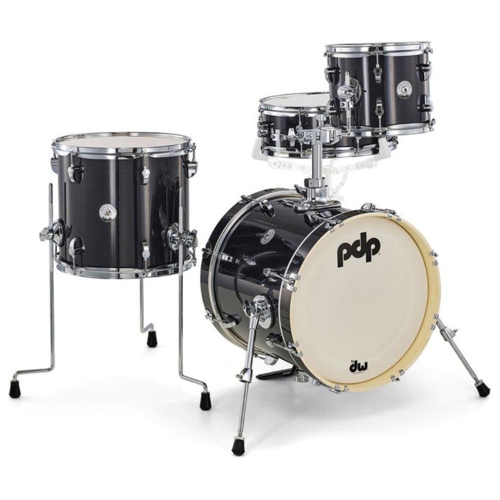 PDP PDNY1604BO Batería Acústica New Yorker Black Onyx Sparkle 4Pcs