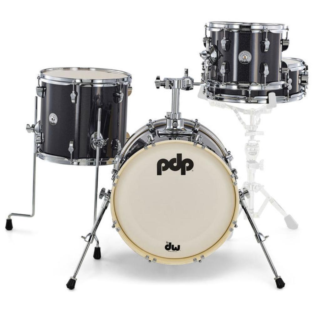 PDP PDNY1604BO Batería Acústica New Yorker Black Onyx Sparkle 4Pcs