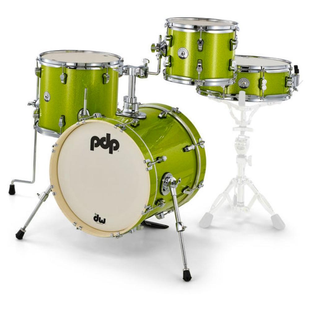 PDP PDNY1604EL Batería Acústica New Yorker Green Sparkle 4Pcs