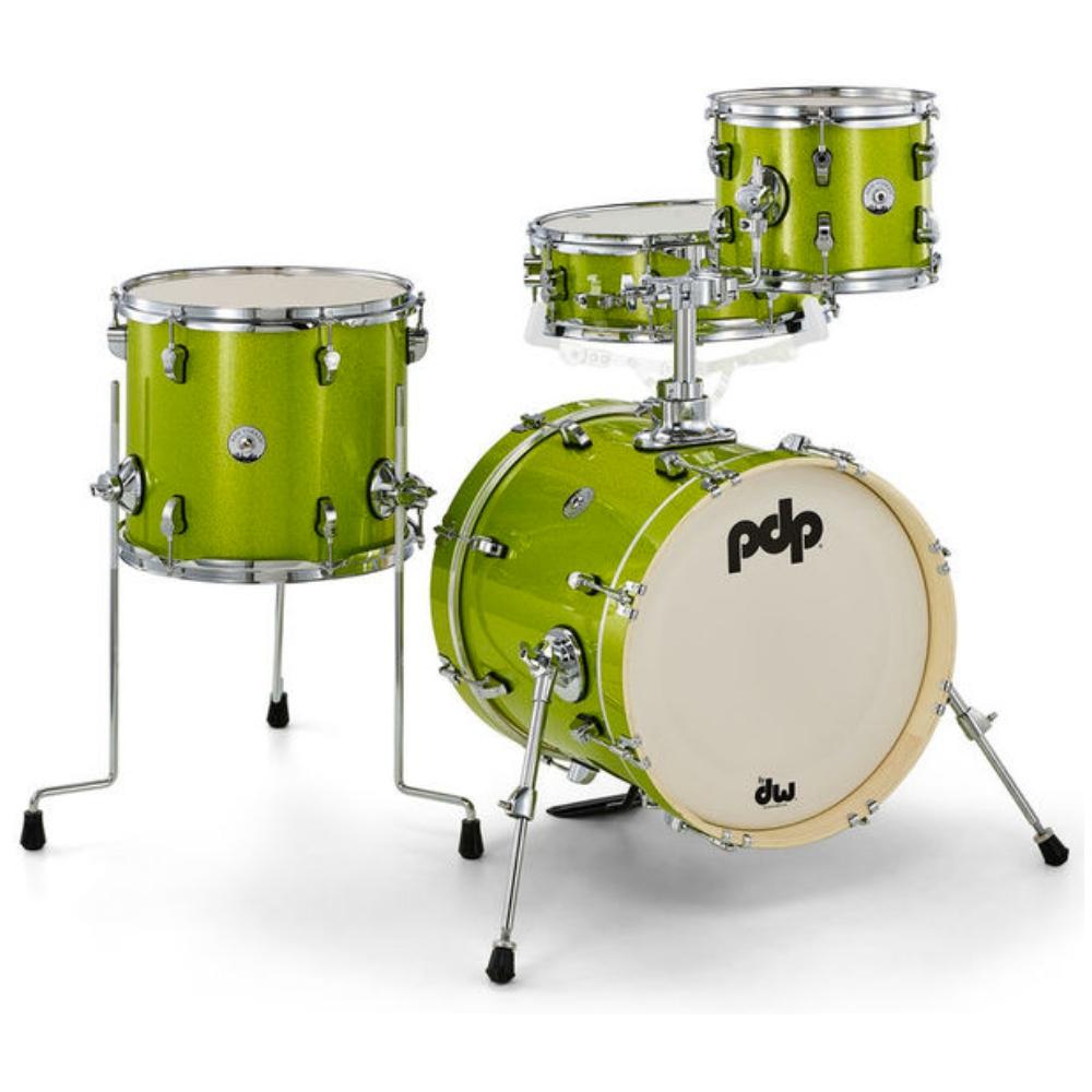 PDP PDNY1604EL Batería Acústica New Yorker Green Sparkle 4Pcs