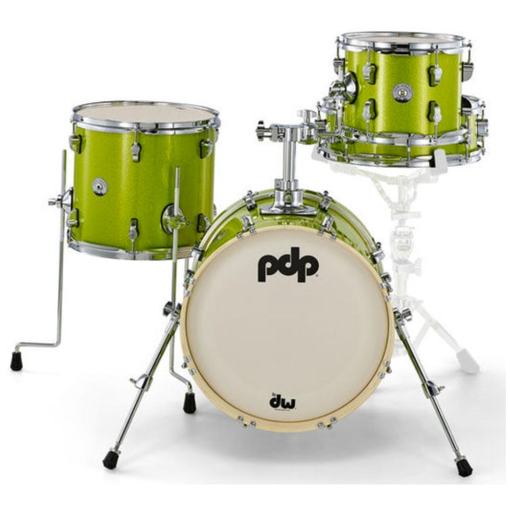 PDP PDNY1604EL Batería Acústica New Yorker Green Sparkle 4Pcs