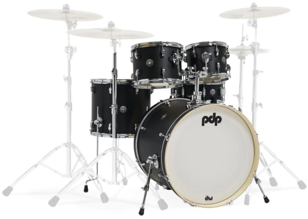 PDP PDST2215BK Batería Acústica Concept Maple Spectrum Black 5Pcs