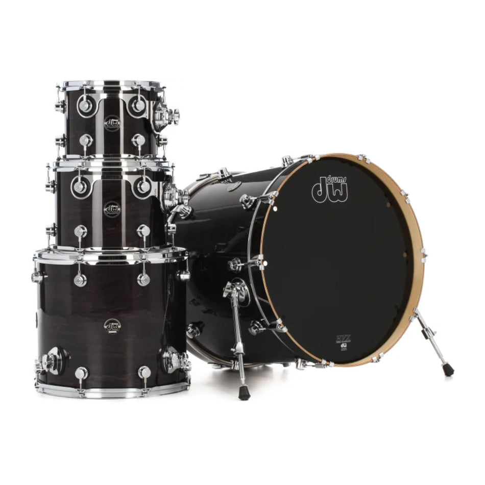 DW Drums Performance Series Shellpack 4 Piezas Ebony Stain