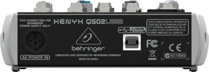 Behringer Xenyx Q502USB Mezclador Análogo 5 Canales - USB