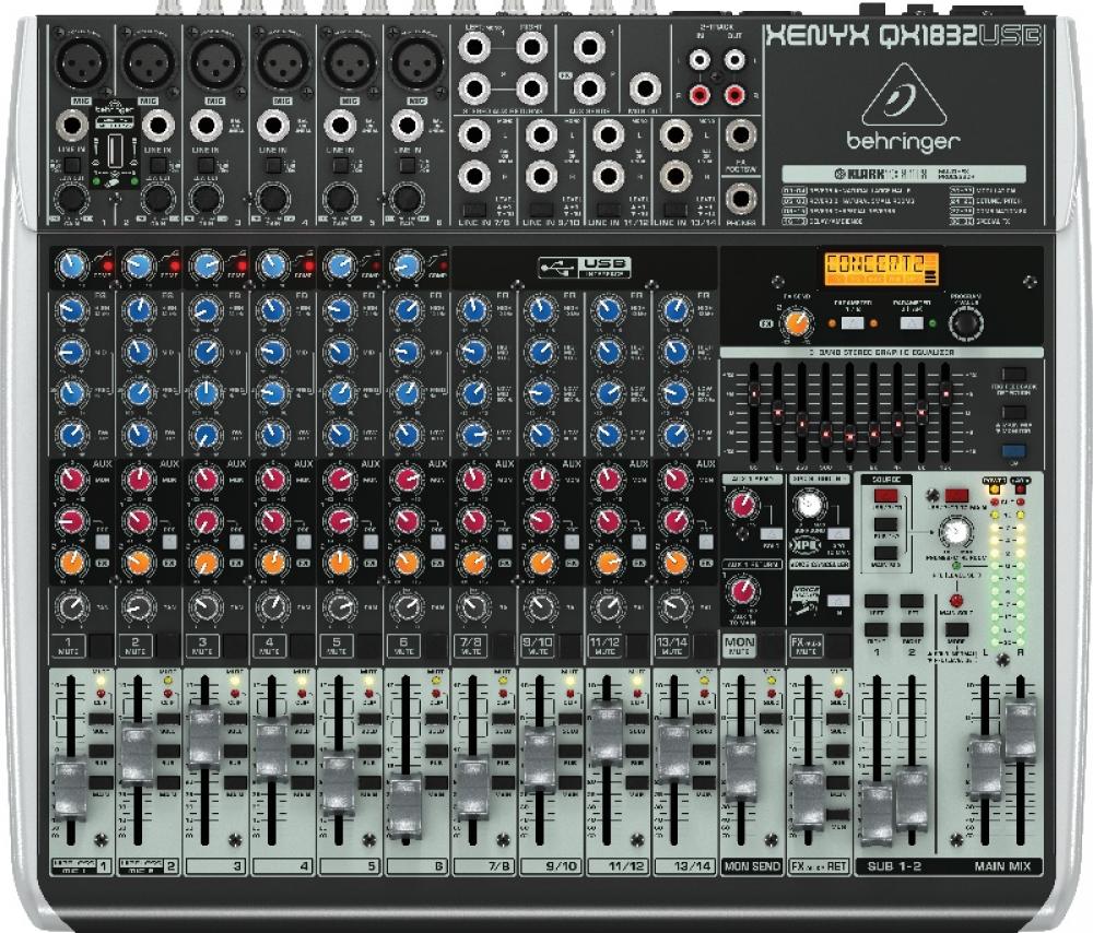 Behringer Xenyx QX1832USB Mezclador Análogo 18 Canales - FX - USB