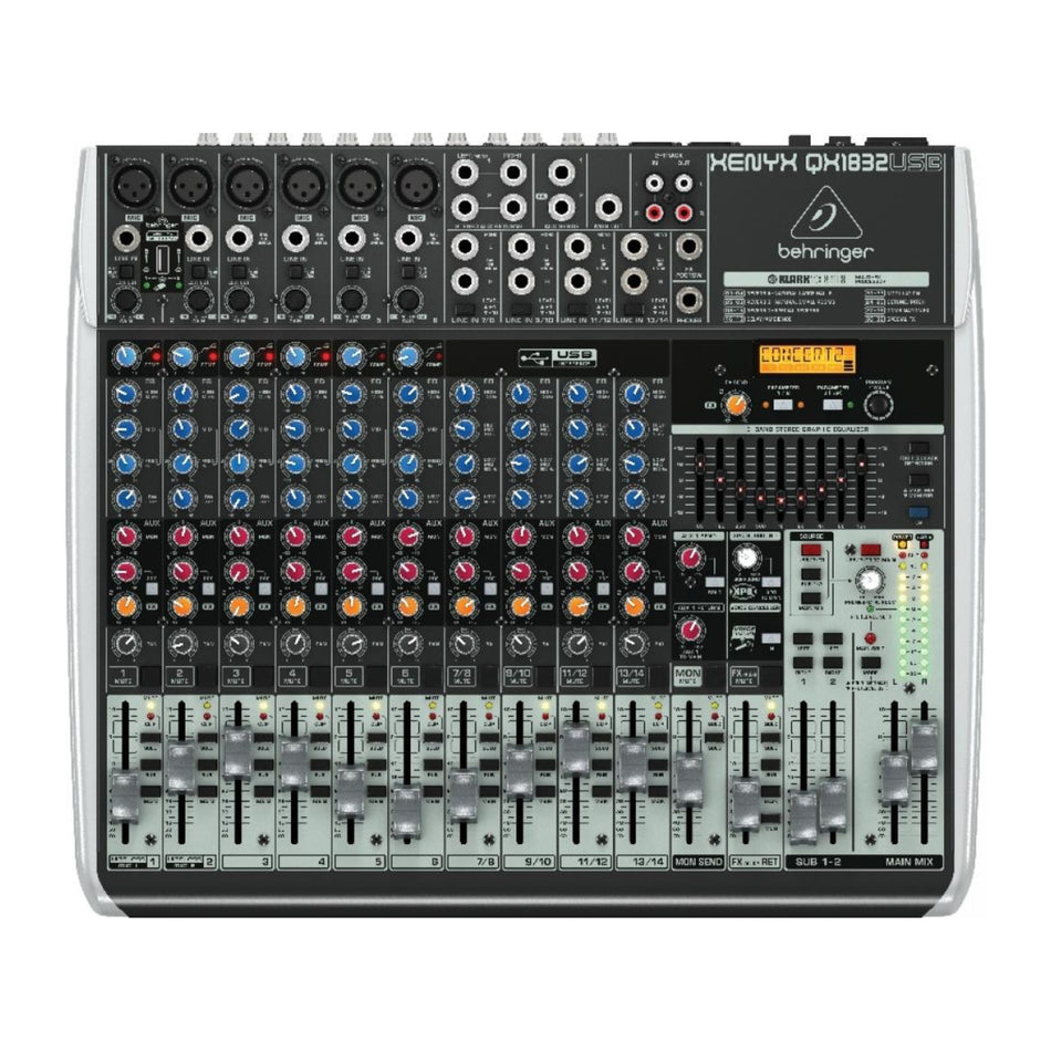 Behringer Xenyx QX1832USB Mezclador Análogo 18 Canales - FX - USB