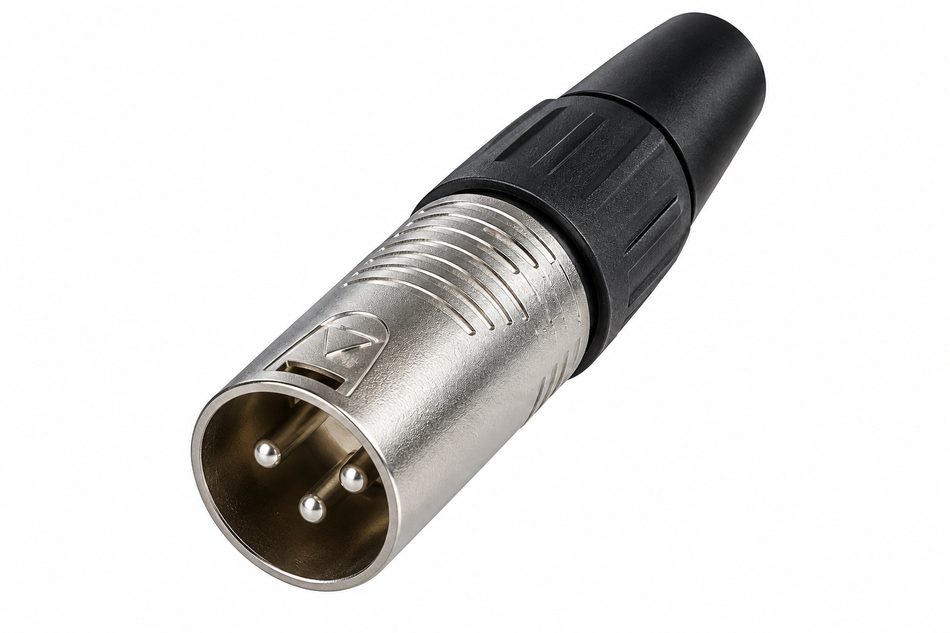 Rean RC3M Conector XLR Macho Volante 3 Pines Niquelado