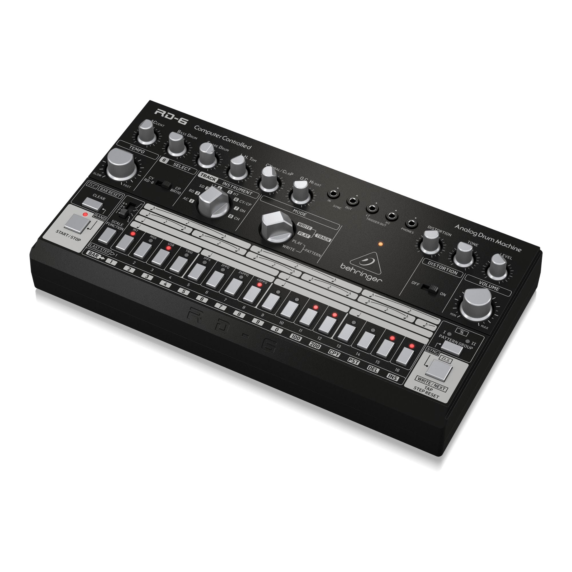 Behringer RD 6 BK Sintetizador Análogo Drum Machine Negro