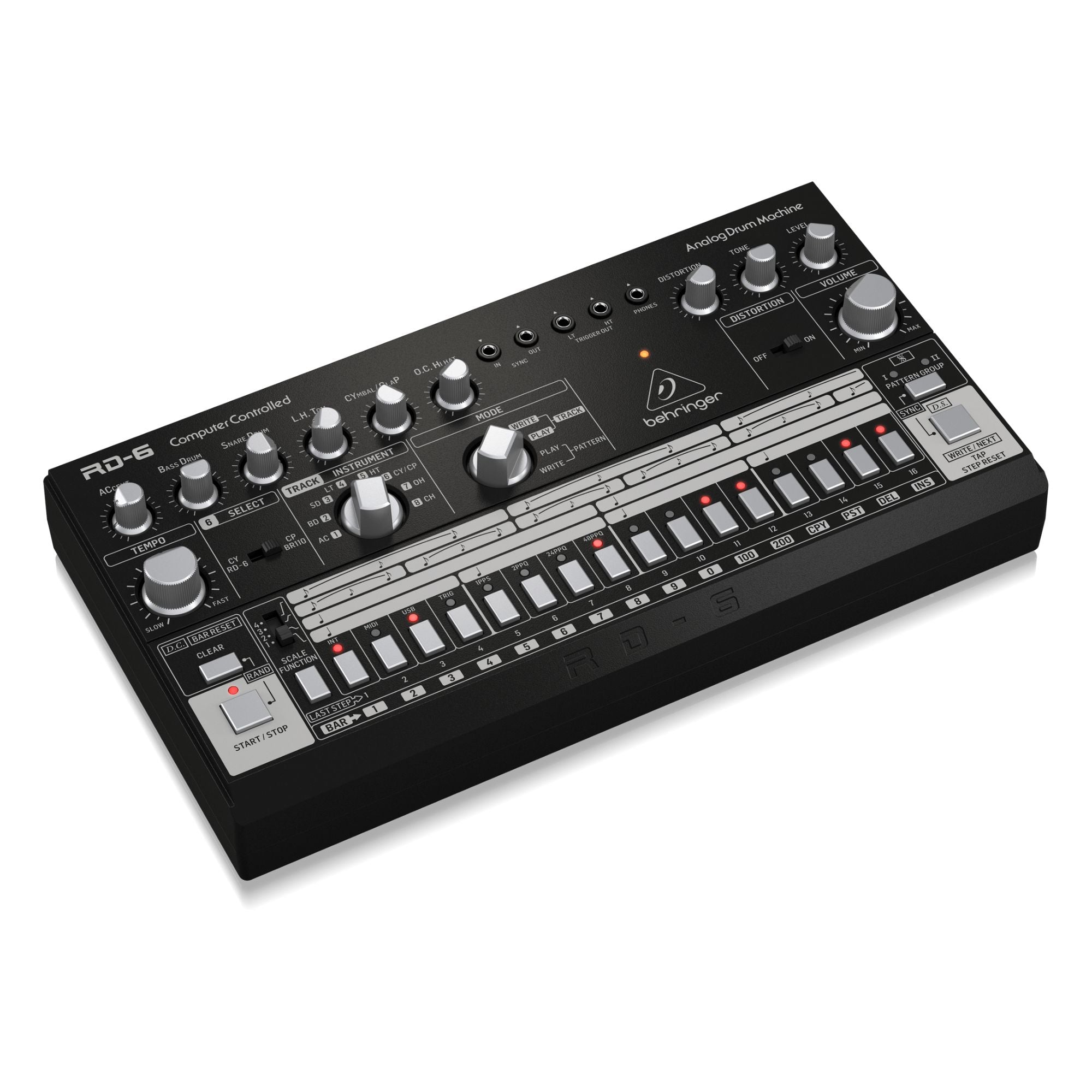 Behringer RD 6 BK Sintetizador Análogo Drum Machine Negro