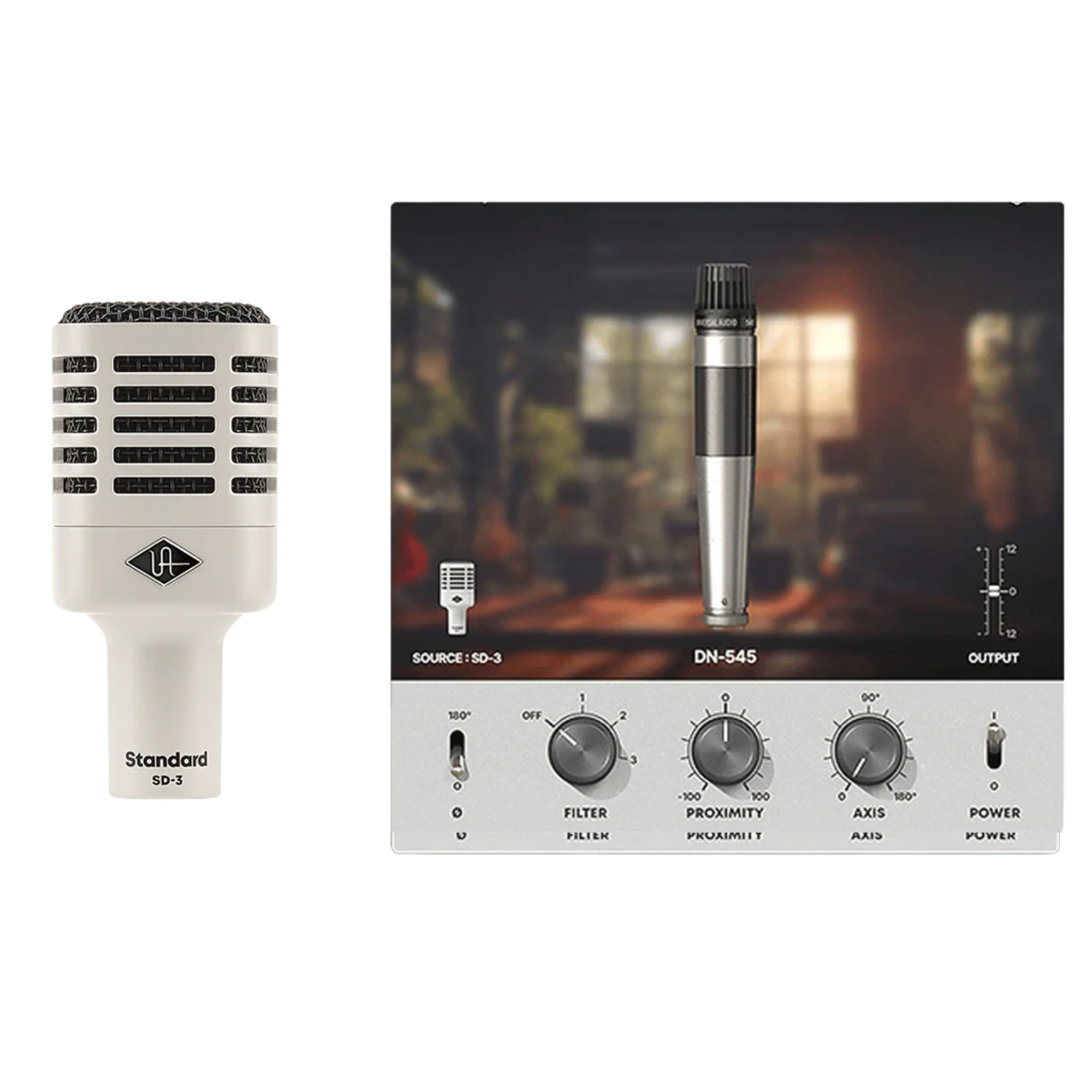 Universal Audio SD3 Pack de 3 Micrófonos Dinámicos con Sistema de Modelado