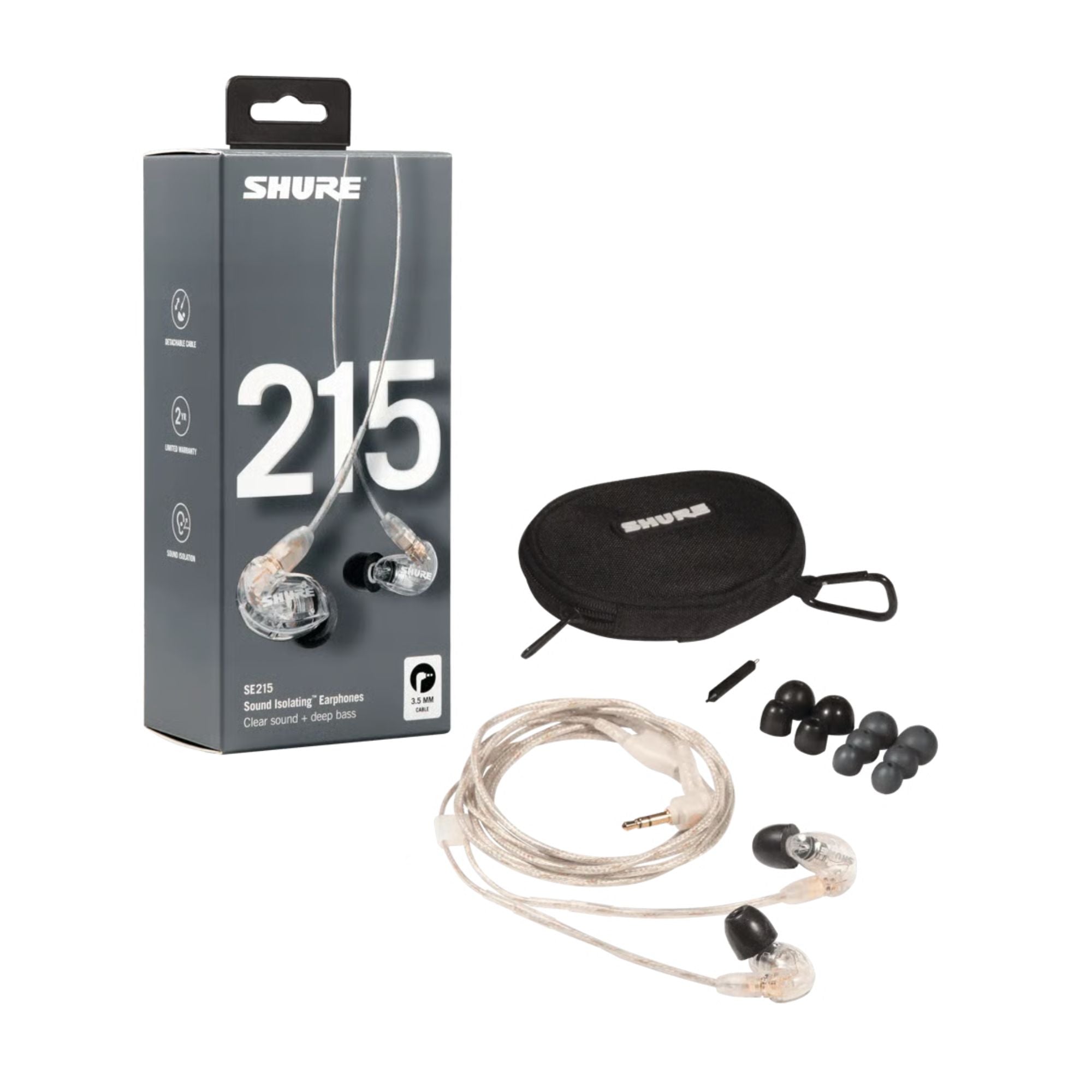 Shure SE-215 Audífonos In-ears Transparentes