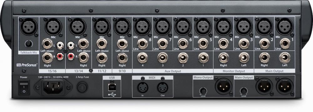 Presonus StudioLive SL1602 Mezclador Digital USB 16 Canales