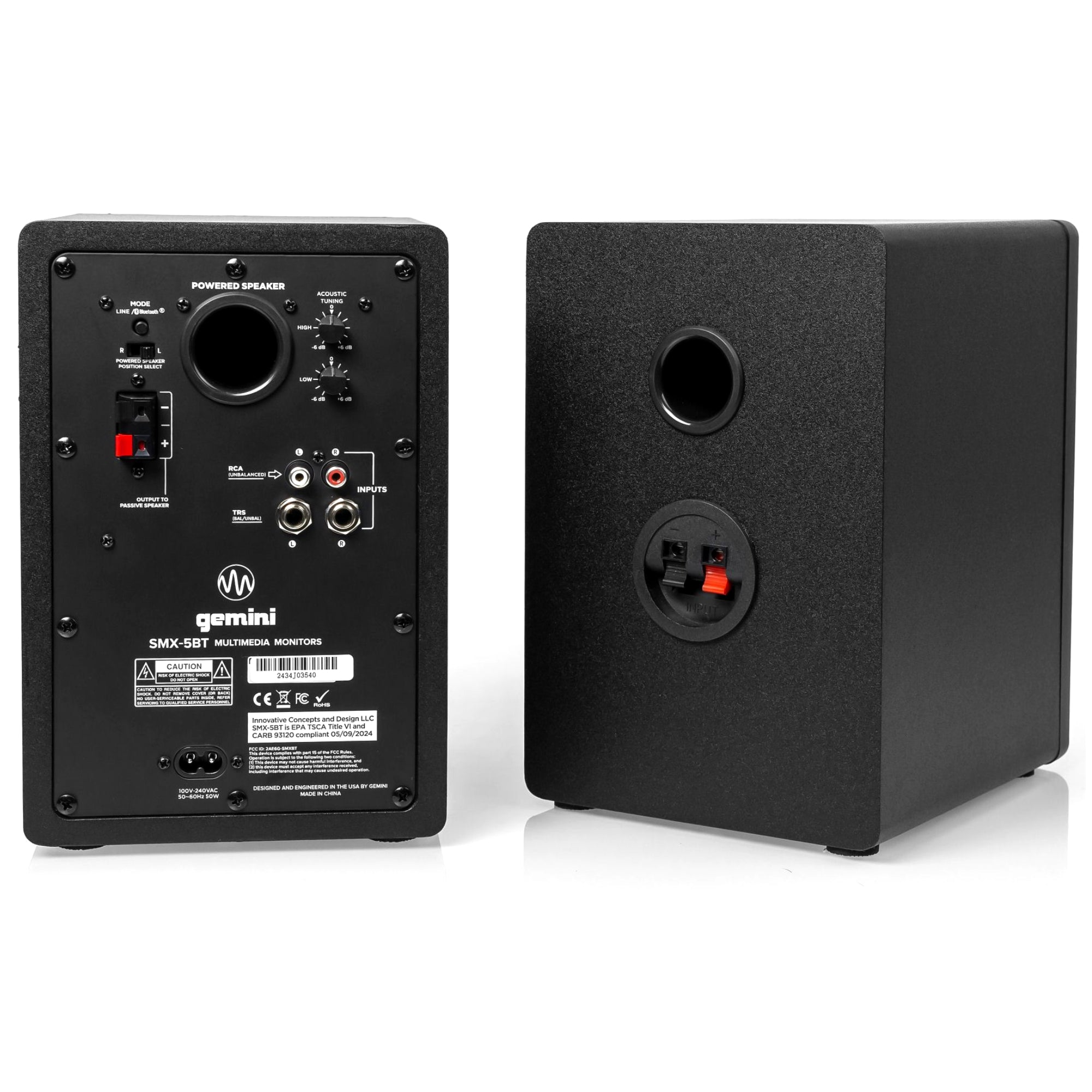 GEMINI SMX-5BT 5” Monitores de Estudio Bluetooth