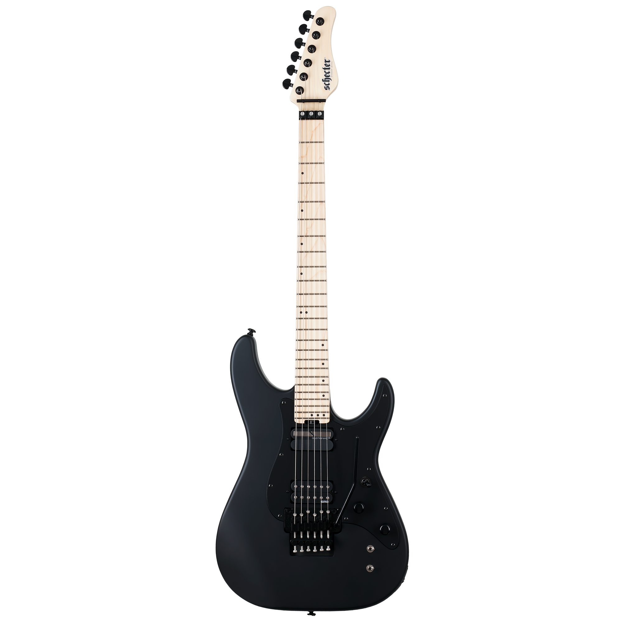 Schecter Sun Valley SS Satin Black Guitarra Eléctrica 6 cuerdas FR Sustainiac