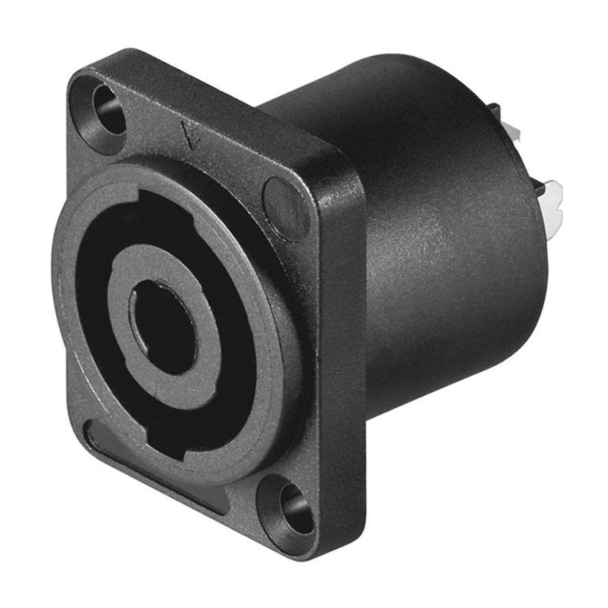 Accuracy Pro Audio Conector Speakon Chasis Cuadrado 4 Polos