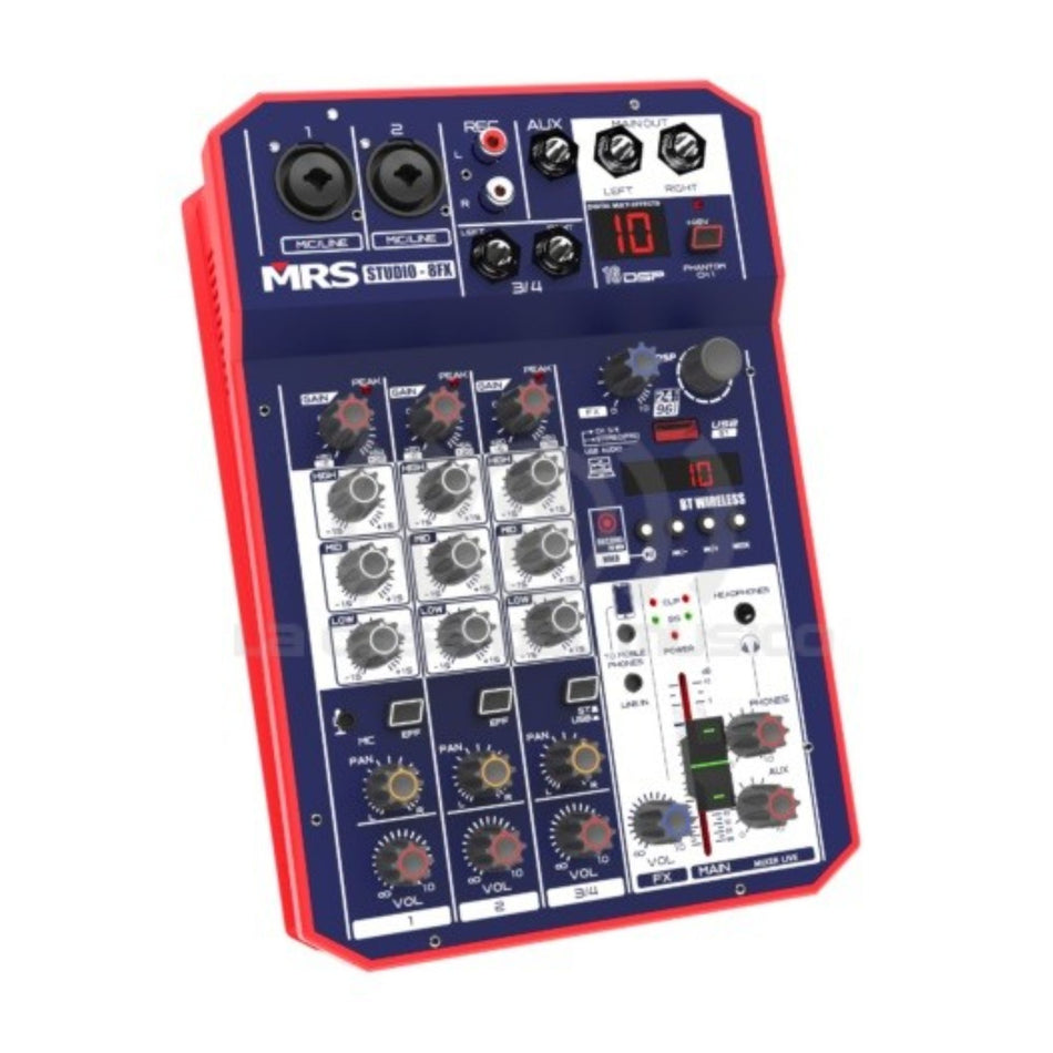 MRS STUDIO 8 FX Mezclador Analógo 8 Canales con BT/ FX/ USB