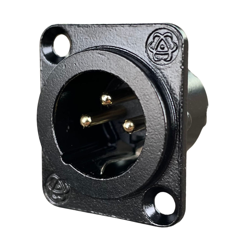 Sunrise Conector XLR Macho Chasis Black