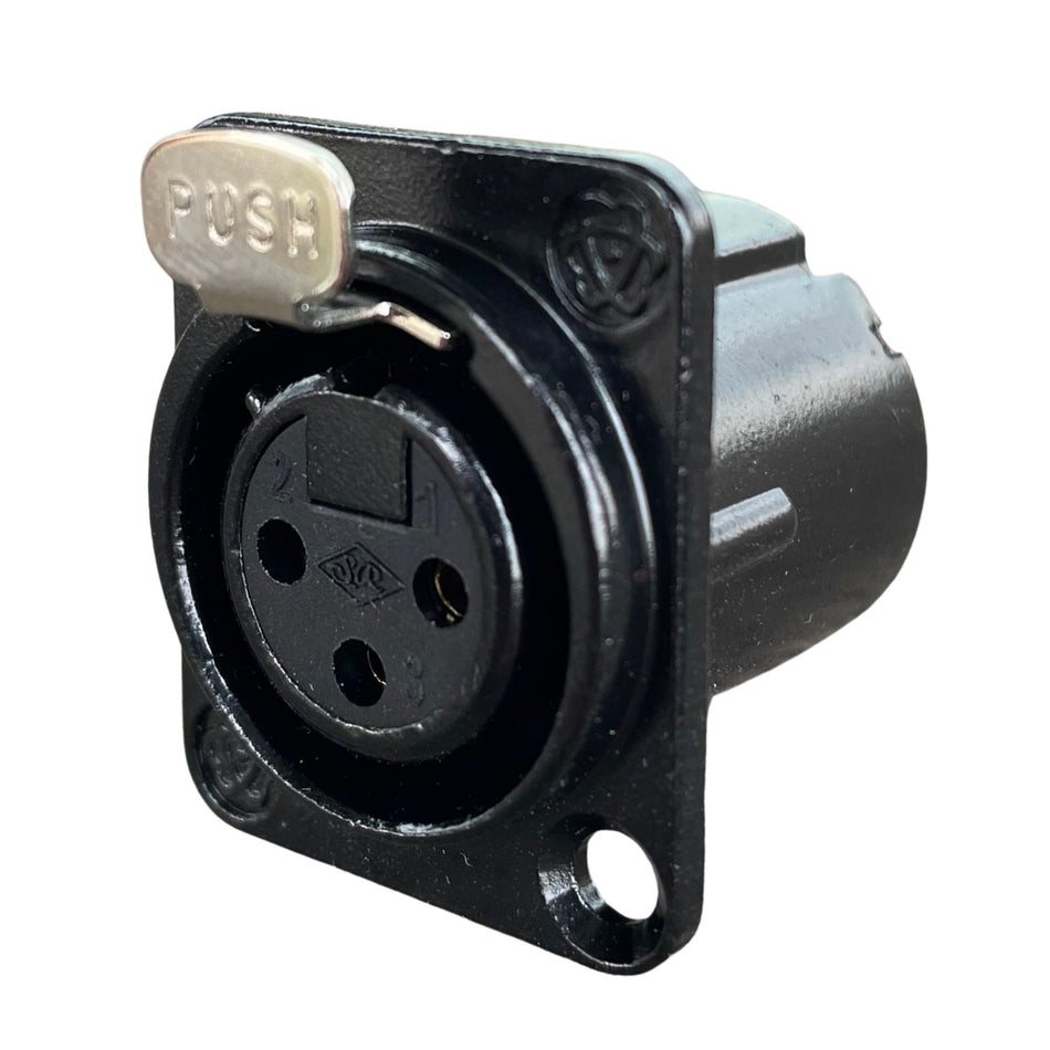 Sunrise Conector XLR Hembra Chasis Black