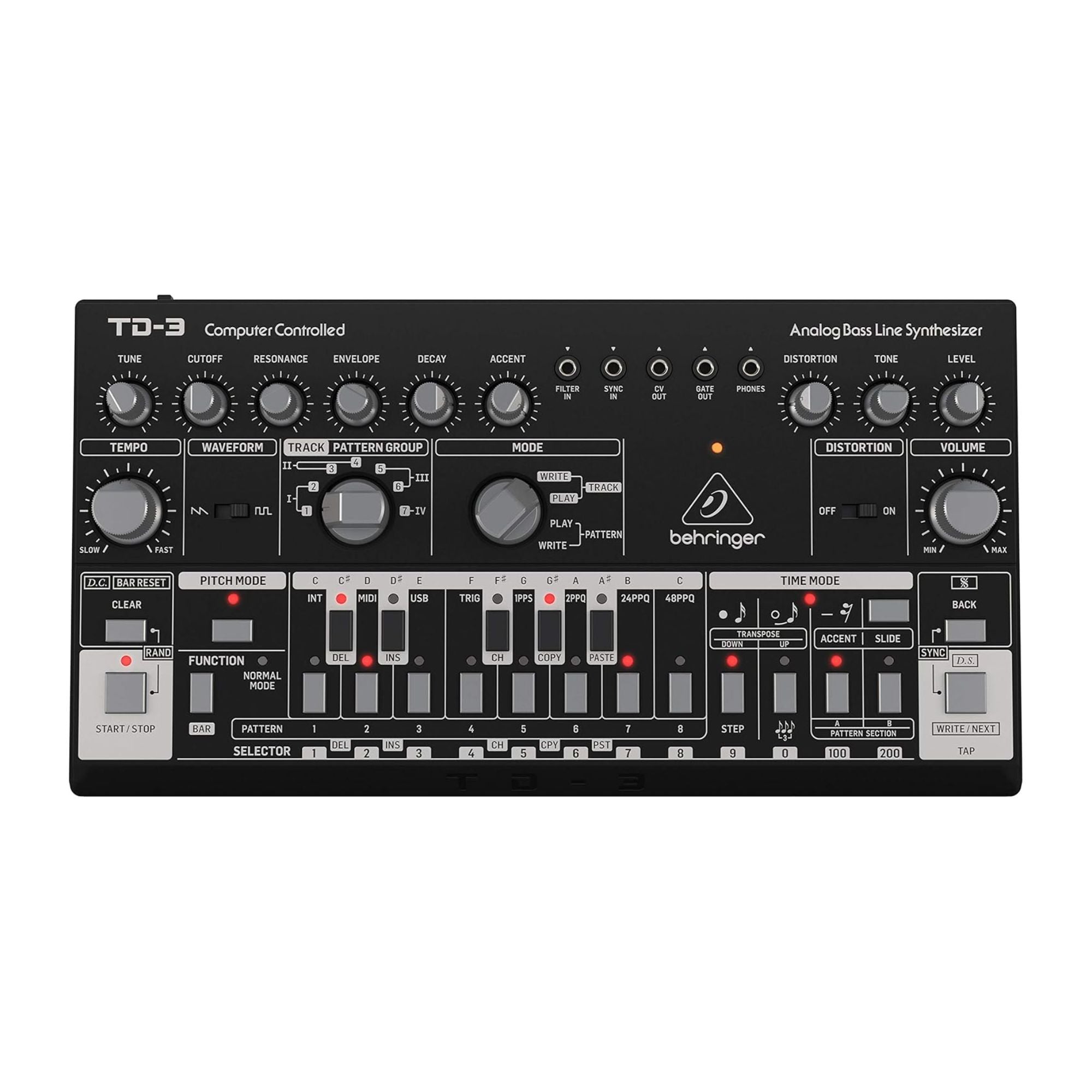 Behringer TD3BK Sintetizador Análogo Negro Bass Line