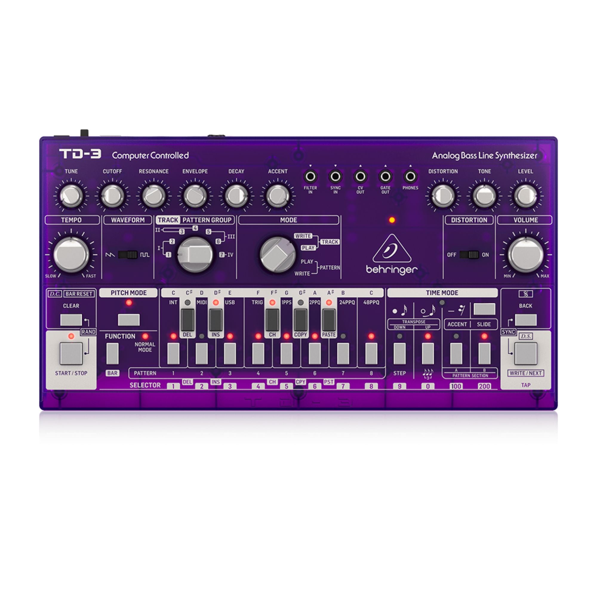 Behringer TD3GP Sintetizador Analogo Magenta Bass Line