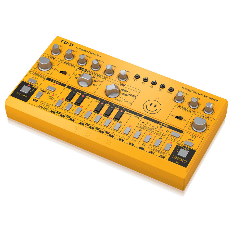 Behringer TD3AM Sintetizador Análogo Amarillo Bass Line