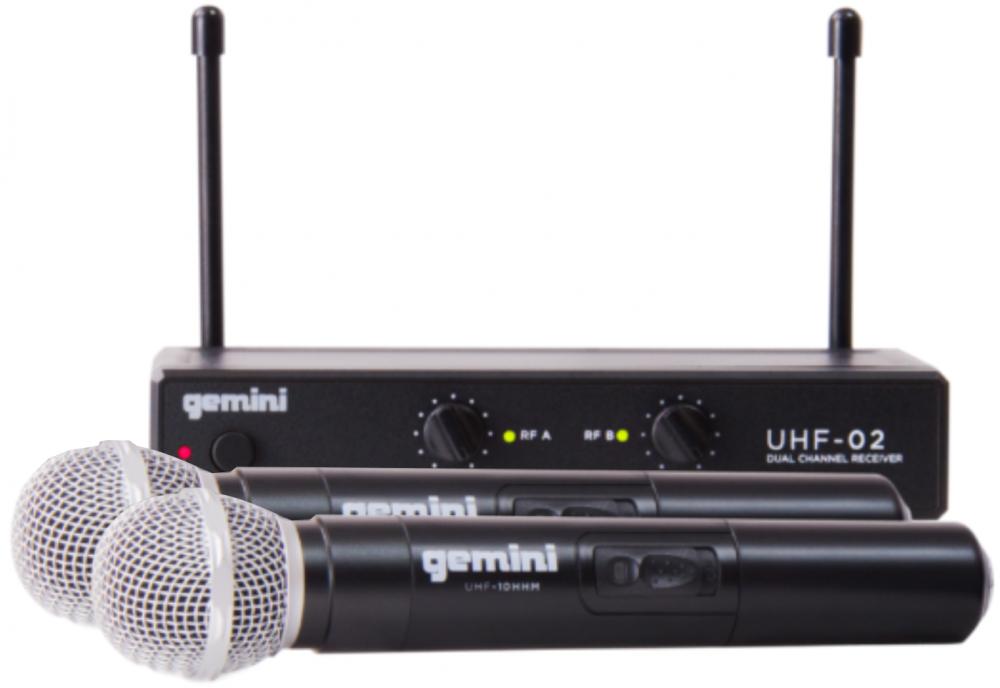 Gemini UHF-02M Sistema Inalambrico Mano UHF Doble