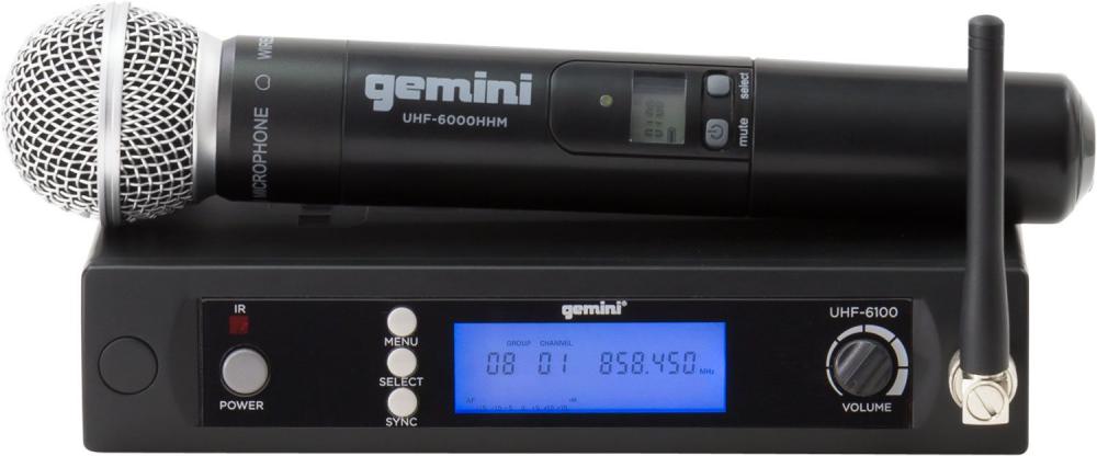 Gemini UHF-6100M Sistema Inalambrico Mano UHF