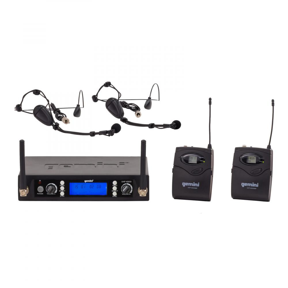 Gemini UHF-6200HL Sistema Inalámbrico Cintillo UHF Doble