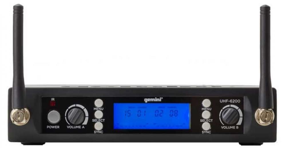 Gemini UHF-6200M Sistema Inalambrico Mano UHF Doble