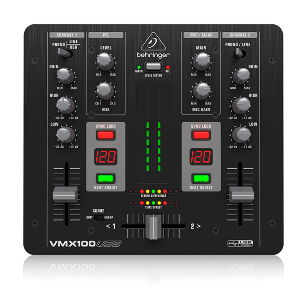 Behringer PRO MIXER VMX100USB Mezclador Dj 2 Canales