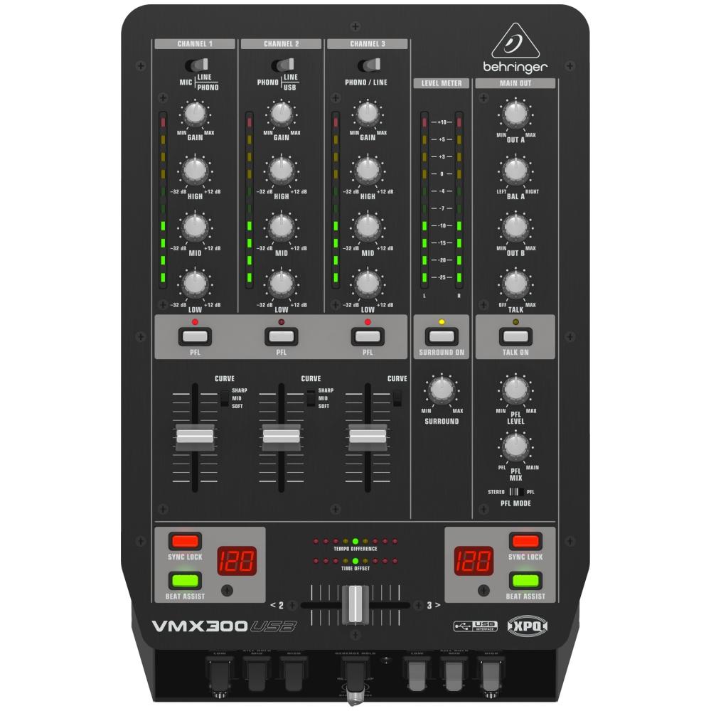 Behringer VMX300USB Mezclador DJ 3 Canales