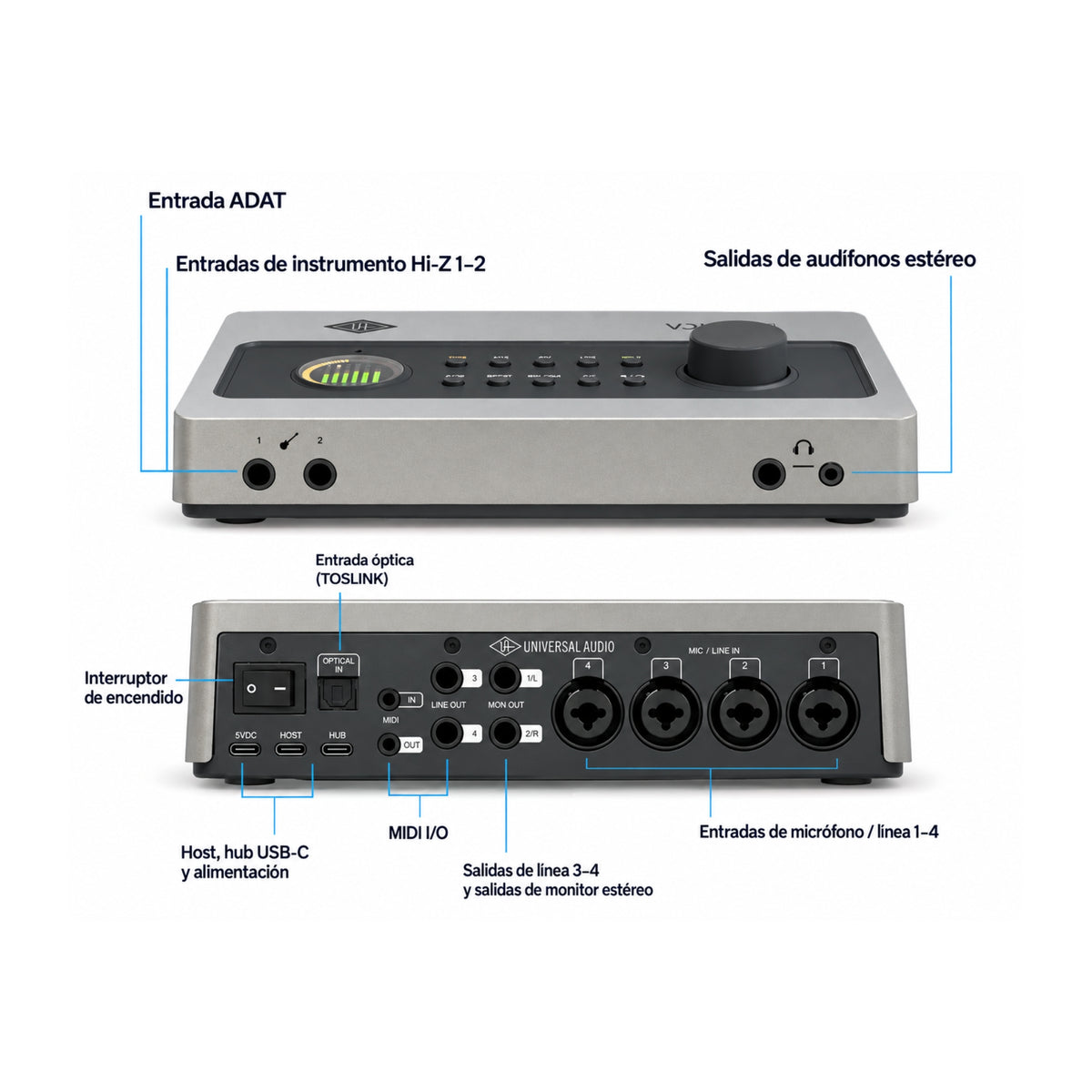 Universal Audio Volt 4P Max Interfaz de Audio USB-C
