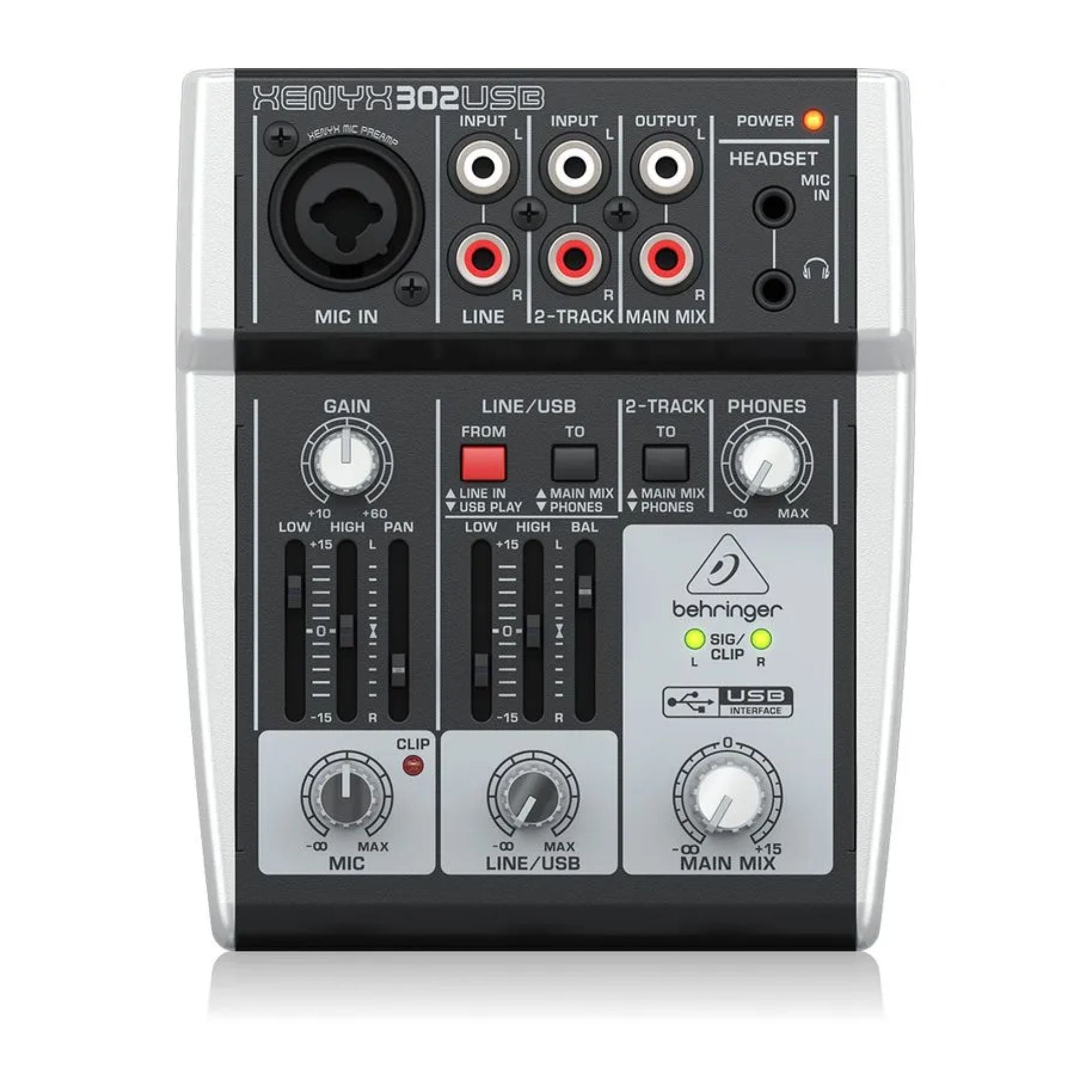 Behringer Xenyx 302USB Mezclador Compacto 2 Canales USB