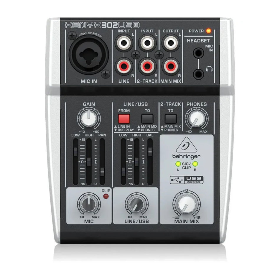 Behringer Xenyx 302USB Mezclador Compacto 2 Canales USB
