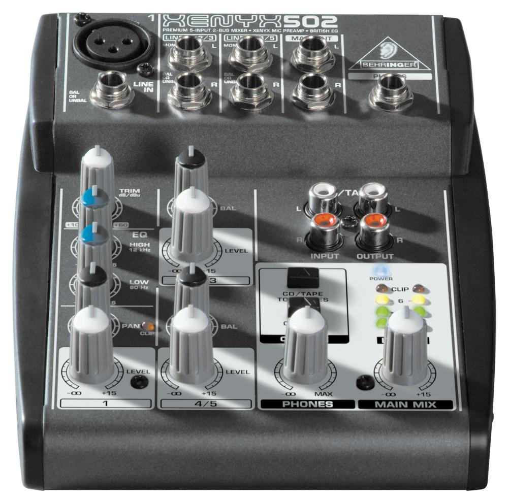 Behringer Xenyx502 Mezclador Análogo 3 Canales