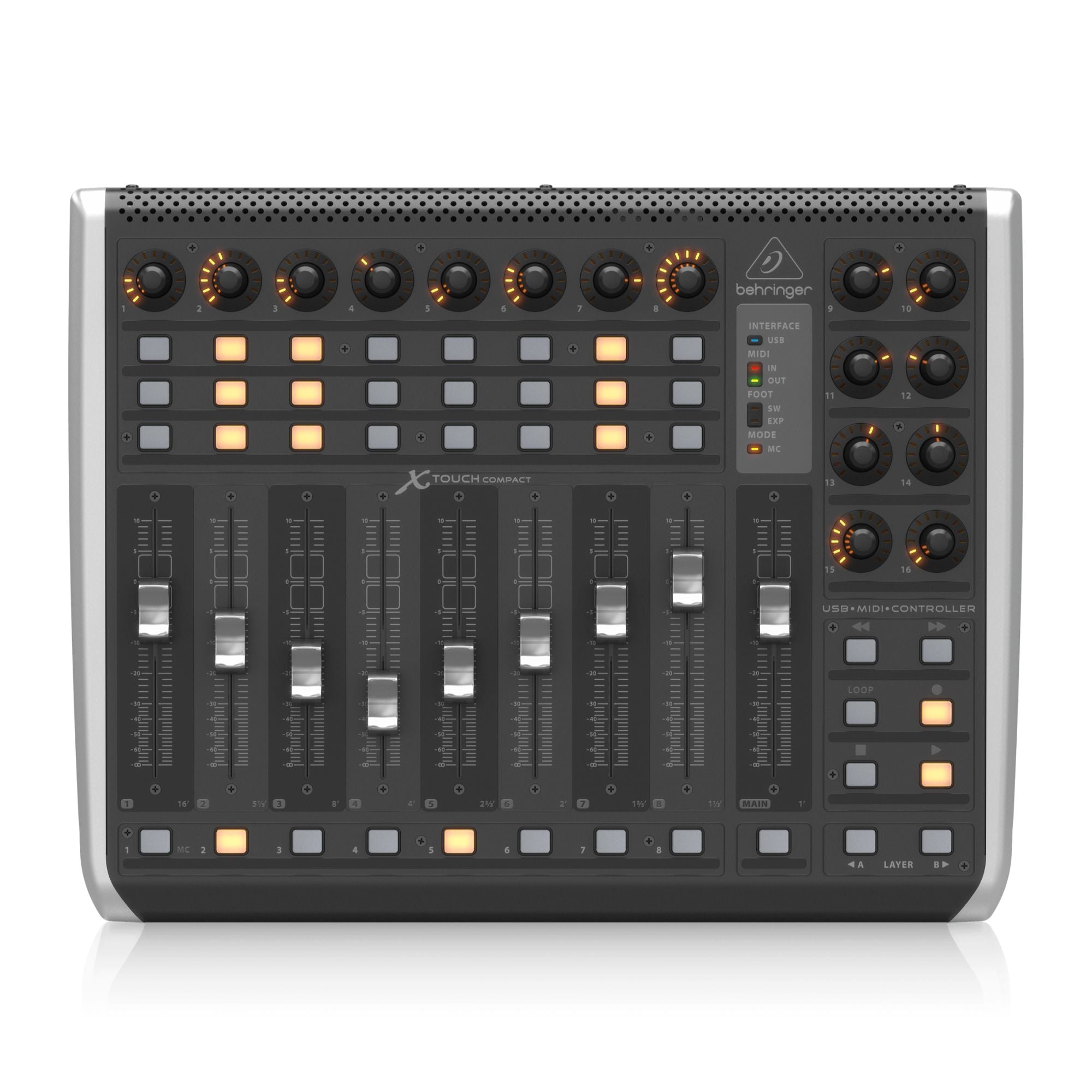 Behringer XTOUCHCOMP Superficie de Control 9 Faders Motorizados
