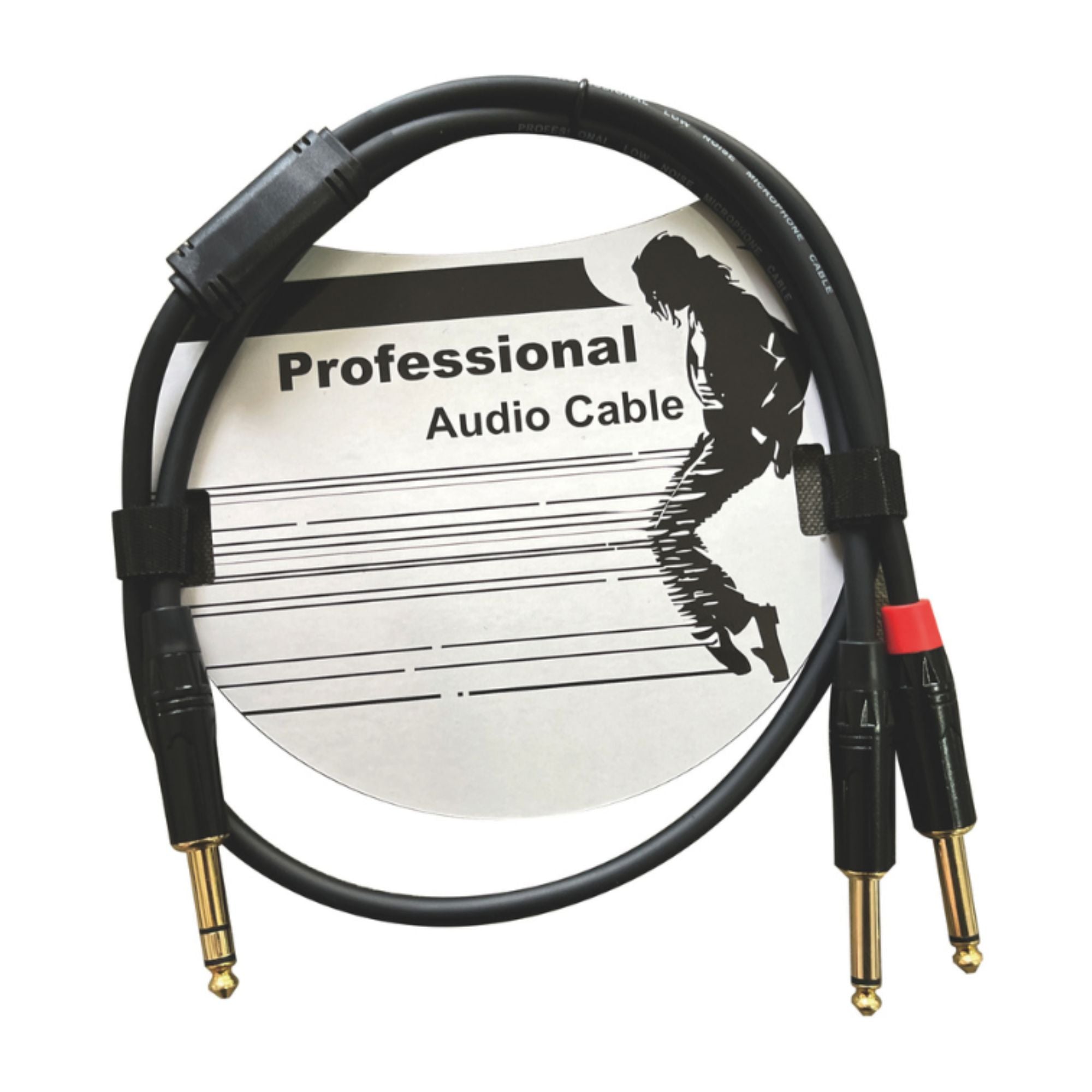 Accuracy Pro Audio Cable TRS 1/4 a 2 TS de 1/4 de 1 Metro