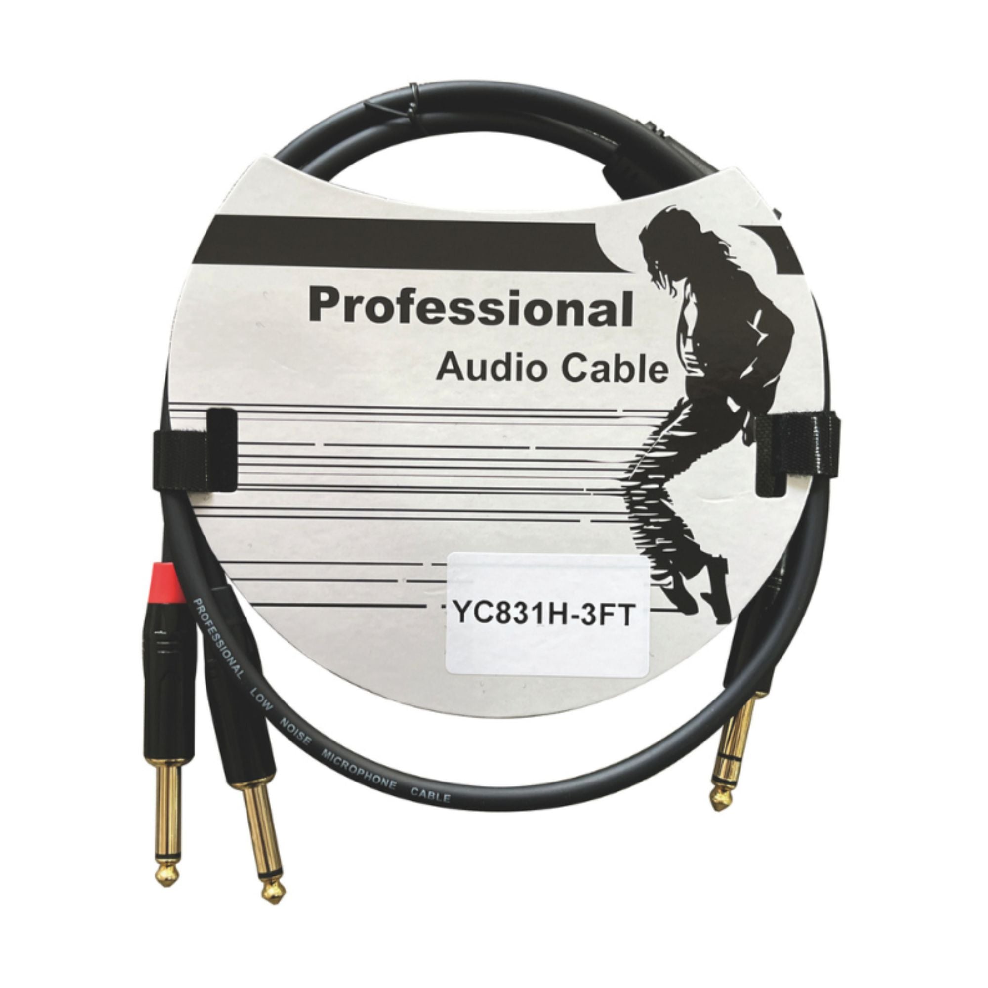 Accuracy Pro Audio Cable TRS 1/4 a 2 TS de 1/4 de 1 Metro