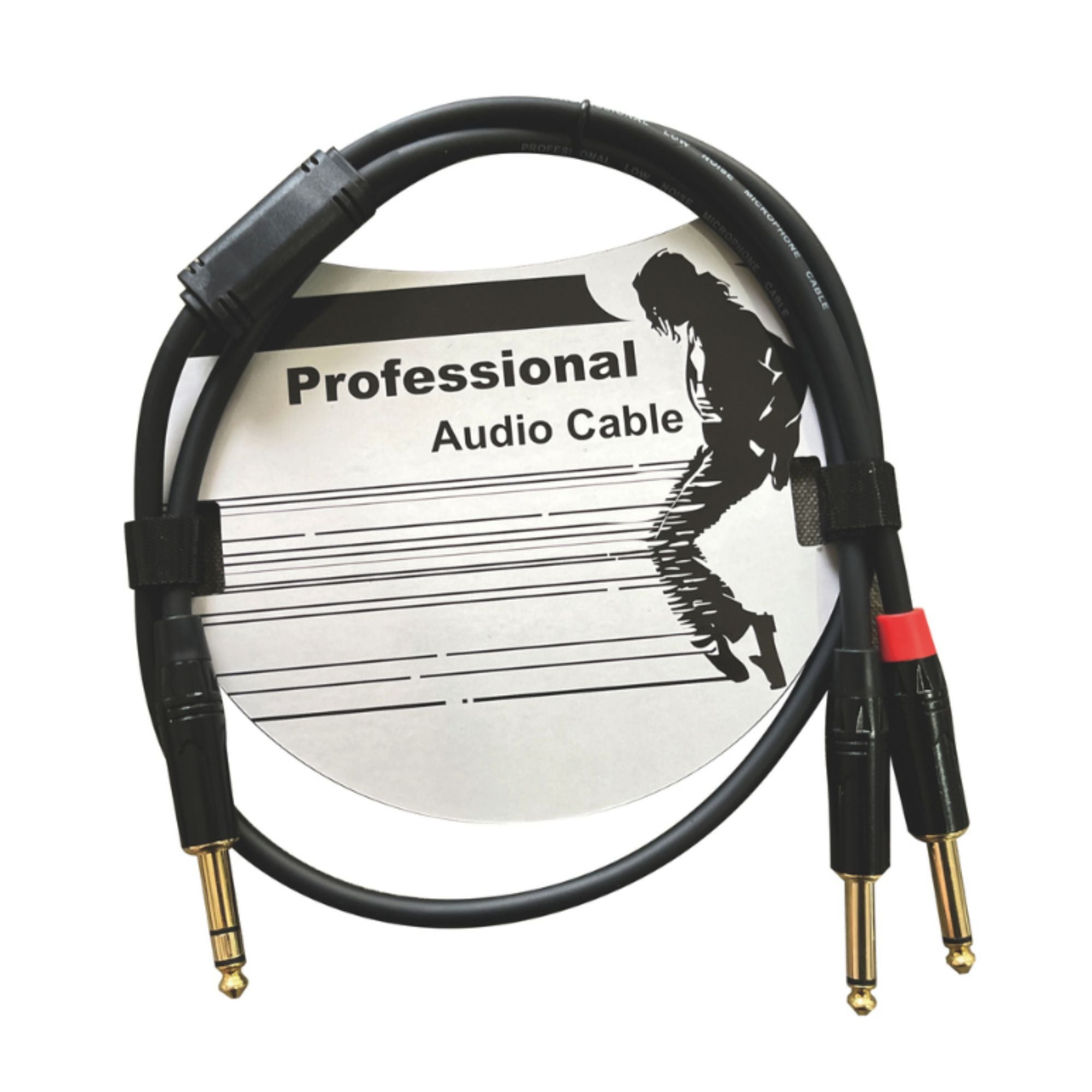 Accuracy Pro Audio Cable Plug TRS 1/4 a 2 TS 1/4 de 1.8 mts.