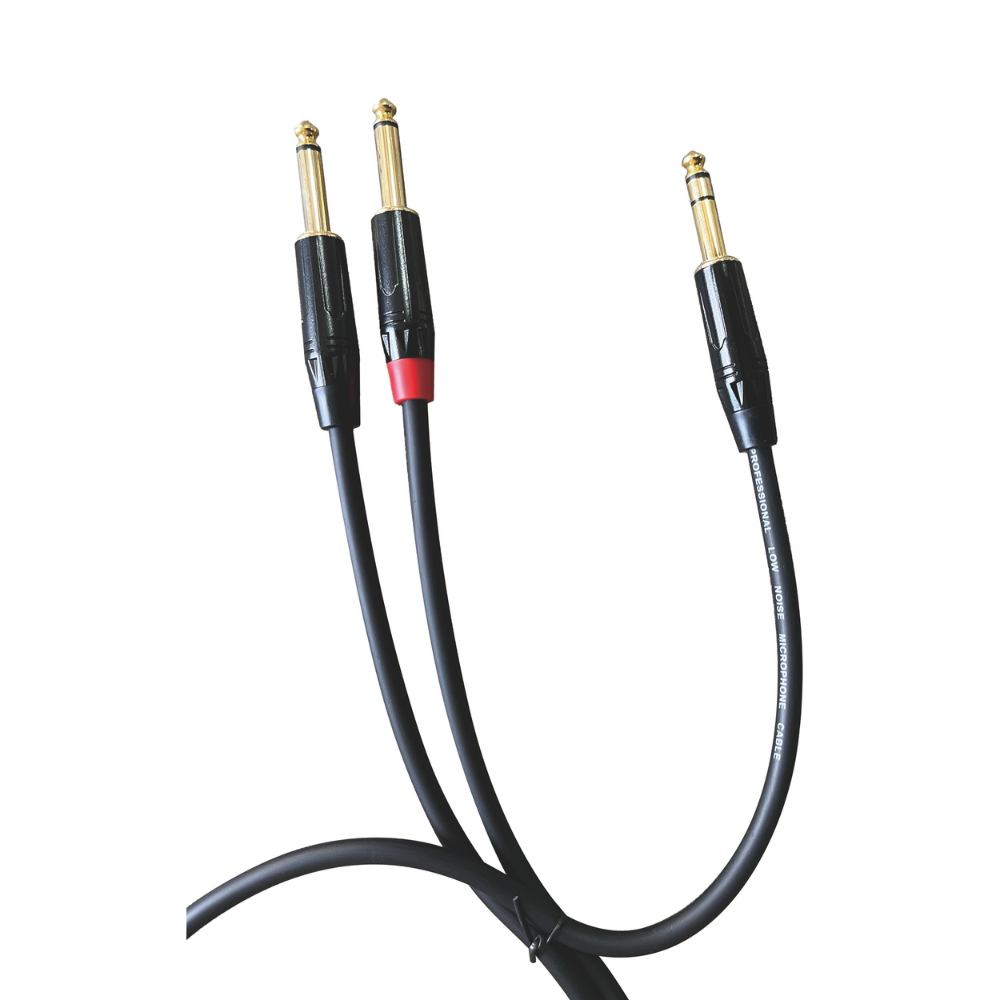 Accuracy Pro Audio YC831H3FT Cable TRS 1/4 a 2 TS de 1/4 de 1 Metro