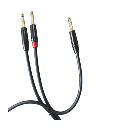 Accuracy Pro Audio Cable Plug TRS 1/4 a 2 TS 1/4 de 1.8 mts.