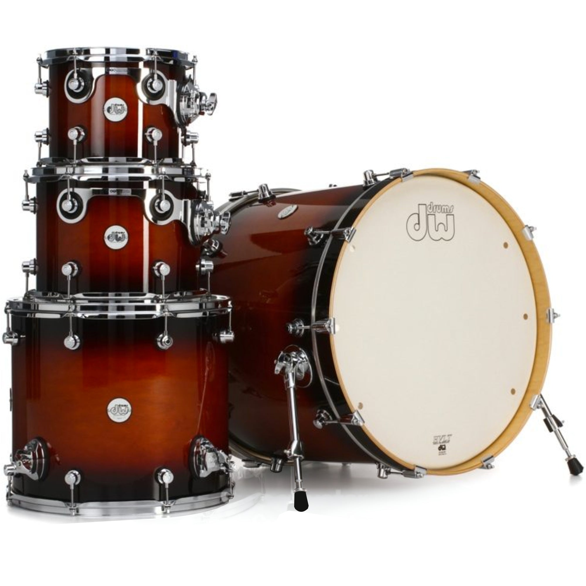 DW Drums Shellpack Design Series 4Pcs Tobacco Burst