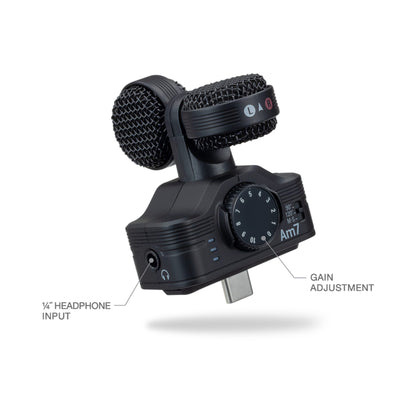 Zoom AM7 Micrófono Estéreo Mid-Side Para Dispositivos Android con Conector USB-C